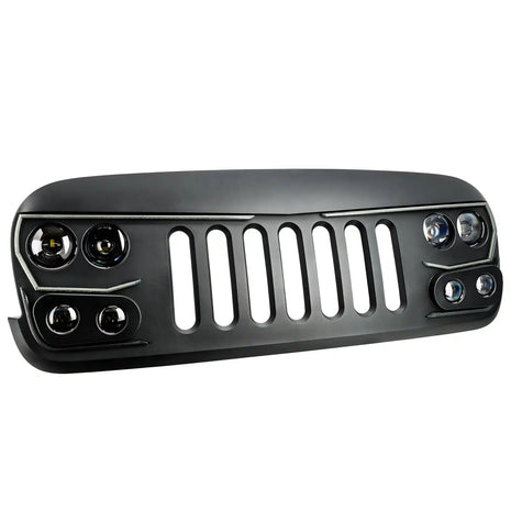2007-2017 Jeep Wrangler JK VECTOR Pro Series II Full LED Grill - Integrated Headlights & DRL