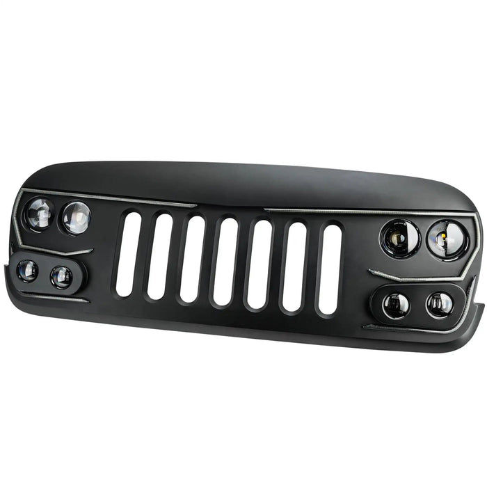 2007-2017 Jeep Wrangler JK VECTOR Pro Series II Full LED Grill - Integrated Headlights & DRL
