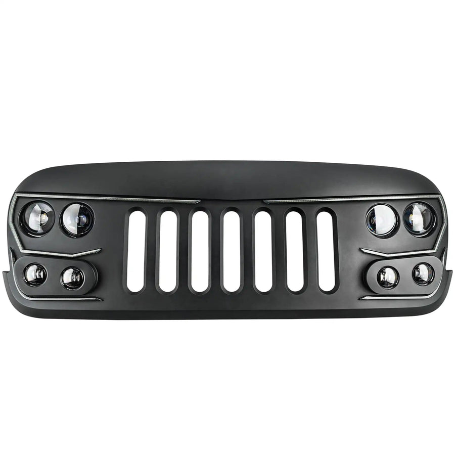2007-2017 Jeep Wrangler JK VECTOR Pro Series II Full LED Grill - Integrated Headlights & DRL