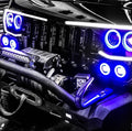 Vector™ Series Grill LED Halo Kit with blue halos.