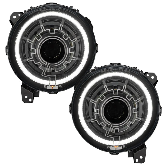 Oculus Headlights with Heated Lens and white halo ring