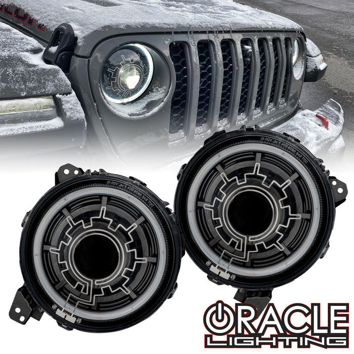 ORACLE Lighting Oculus™ Bi-LED Projector Headlights for Jeep Wrangler JL/Gladiator JT- Heated Lens