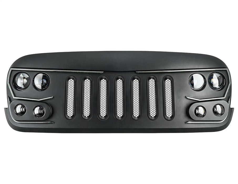 Vector grill with mesh inserts