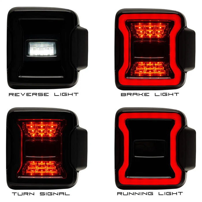 ORACLE Jeep Wrangler JL Black Series LED Tail Lights | ORACLE Outlet | GRADE A