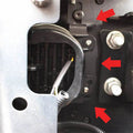 Close-up of fog light housing