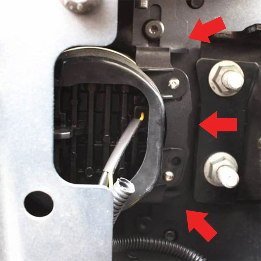Close-up of fog light housing