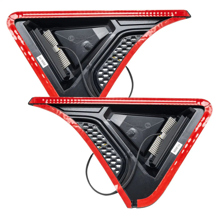 Rear view of Sidetrack™ LED Fender Lighting System for Jeep Wrangler JK