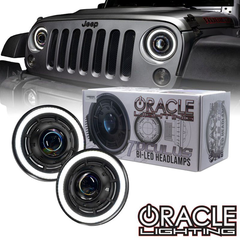 Oculus™ 7" Bi-LED Projector Headlights for Jeep Wrangler JK
