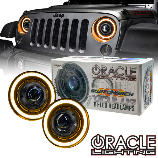 Oculus™ 7" Switchback Bi-LED Projector Headlights for Jeep Wrangler JK