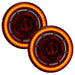 7" Oculus Headlights with red LED outer halo ring.