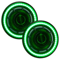 7" Oculus Headlights with green LED outer halo ring.