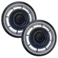 7" Oculus Headlights with white LED inner halo ring.
