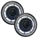 7" Oculus Headlights with white LED inner halo ring.