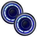 7" Oculus Headlights with blue LED inner halo ring.