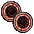 7" Oculus Headlights with red LED inner halo ring.