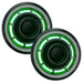 7" Oculus Headlights with green LED inner halo ring.