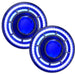 7" Oculus Headlights with all 3 lighting zones set to blue.