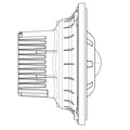 CAD graphic showing the side view of the 7" Oculus Headlights