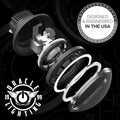 CAD graphic of deconstructed 7" Oculus Switchback Headlights