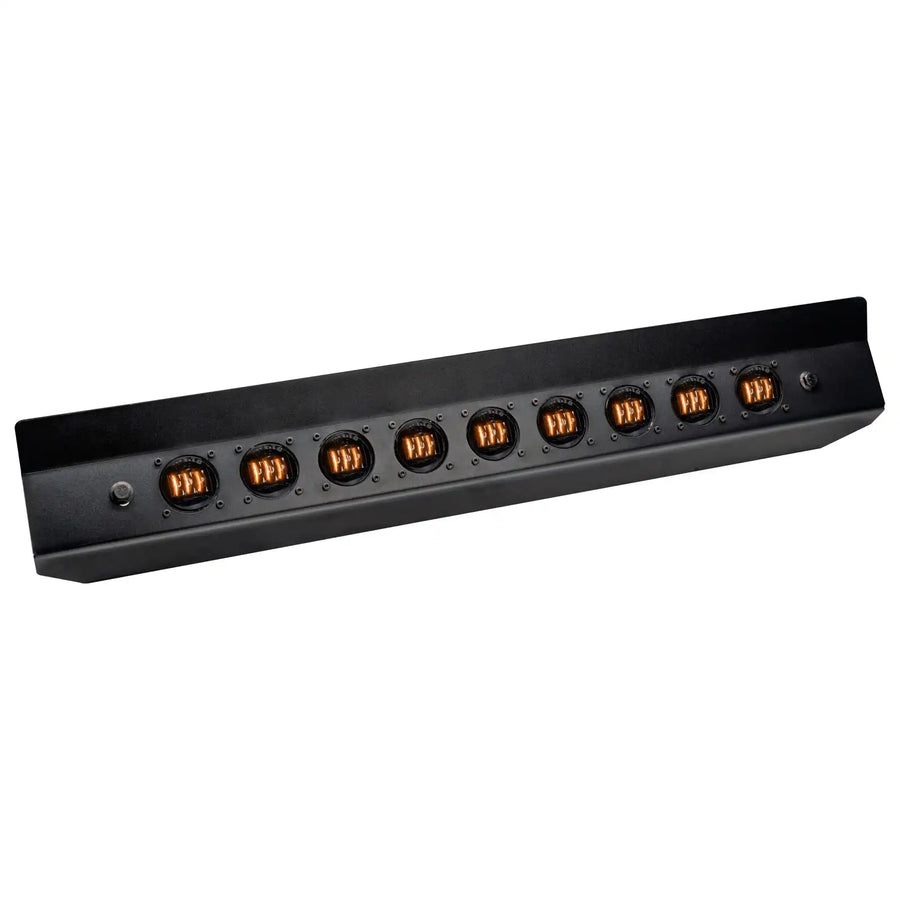 Skid plate with amber LED emitters