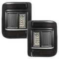 Front view of Flush Mount LED Tail Lights with tinted lens.