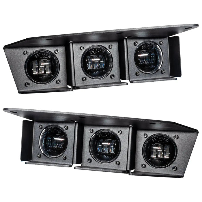 Front view of Ford Bronco Triple LED Fog Light Kit.