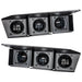 Front view of Ford Bronco Triple LED Fog Light Kit.