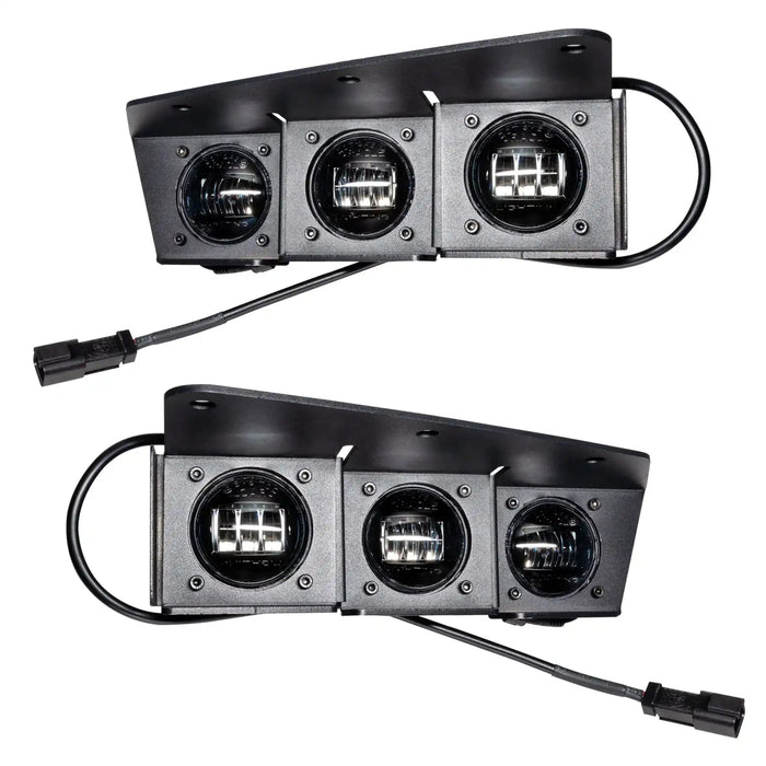 2021-2026 Ford Bronco Triple LED Fog Light Kit - Steel Modular Bumper | 90W
