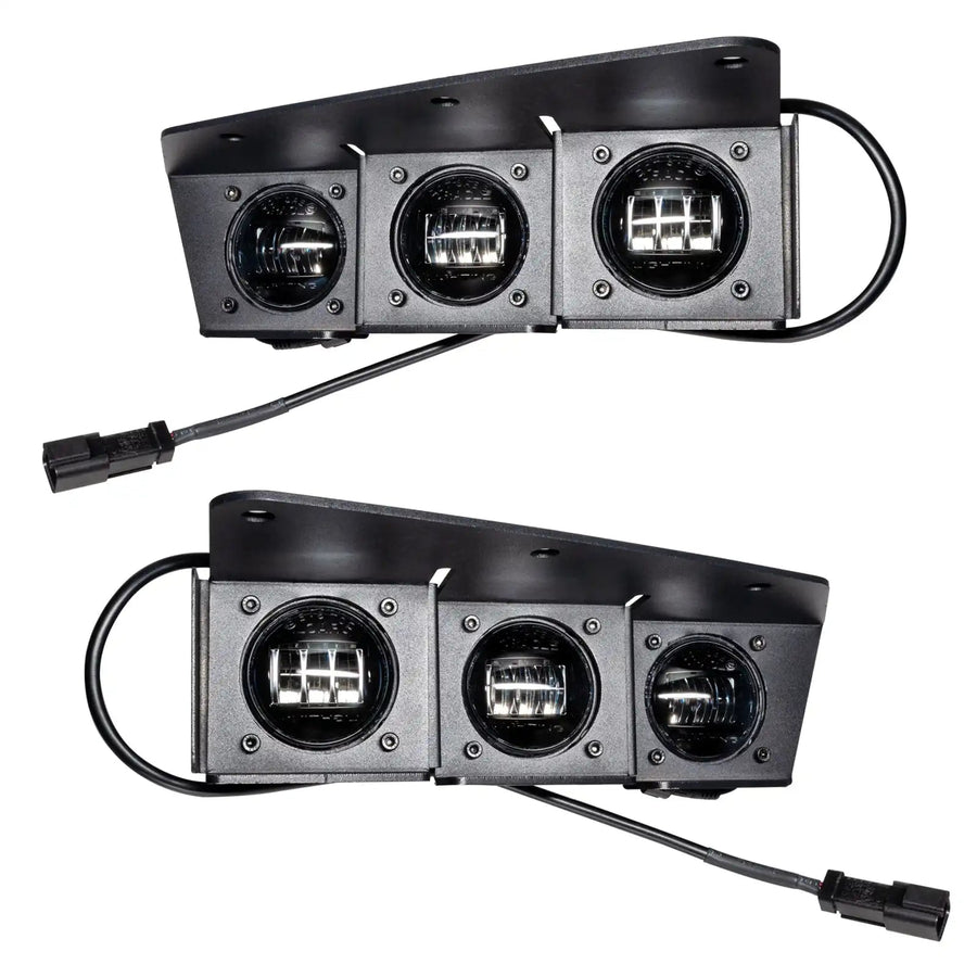 2021-2026 Ford Bronco Triple LED Fog Light Kit - Steel Modular Bumper | 90W