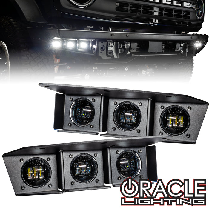 ORACLE Lighting 2021-2023 Ford Bronco Triple LED Fog Light Kit for Steel Bumper