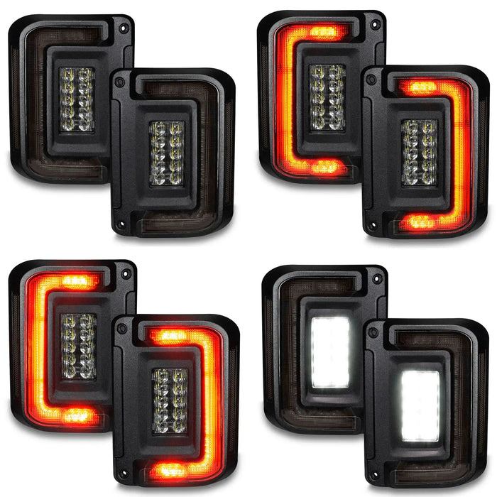 V2 | 2007-2017 Jeep Wrangler JK Flush Mount LED Tail Lights | Low-Profile Trail Protection