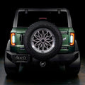 Rear view of Ford Bronco with Flush Style LED Tail Lights installed, and reverse lights on.