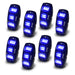 8 oversized rock light pods with blue LEDs