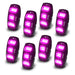8 oversized rock light pods with pink LEDs