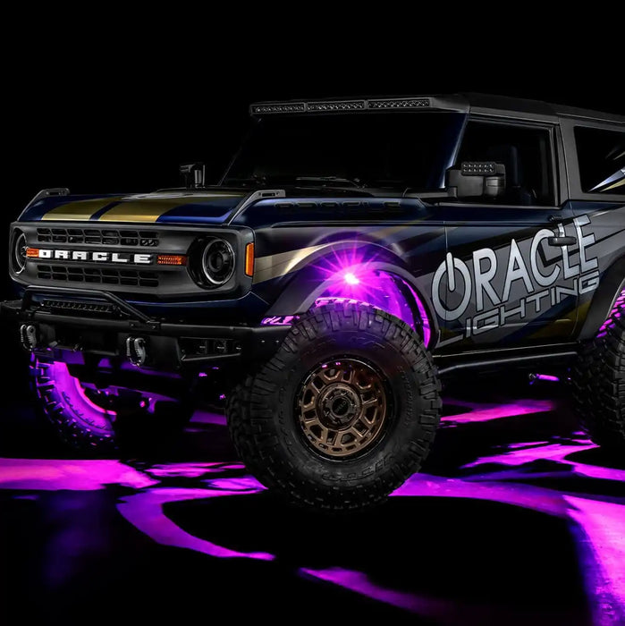 RGB+W Rock Lights 230° Wide Angle | Bluetooth Underbody LED Kit RGB+W Rock Lights 230° Wide Angle | Bluetooth Underbody LED Kit