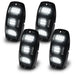 4 piece rock light glowing true white