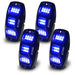 4 piece rock light glowing blue