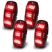 4 piece rock light glowing red
