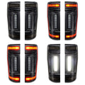 2017-2022 Ford F-250/350 Super Duty Flush Mount LED Tail Lights - Animated Turn Signals