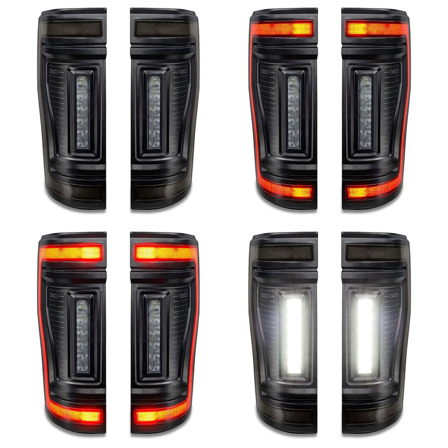 2017-2022 Ford F-250/350 Super Duty Flush Mount LED Tail Lights - Animated Turn Signals