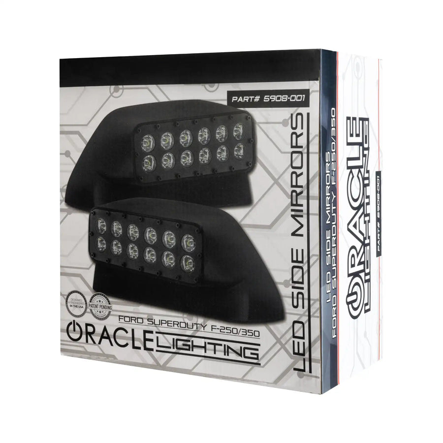 Packaging for 2017-2022 Ford Super Duty LED Off-Road Side Mirror Ditch Lights