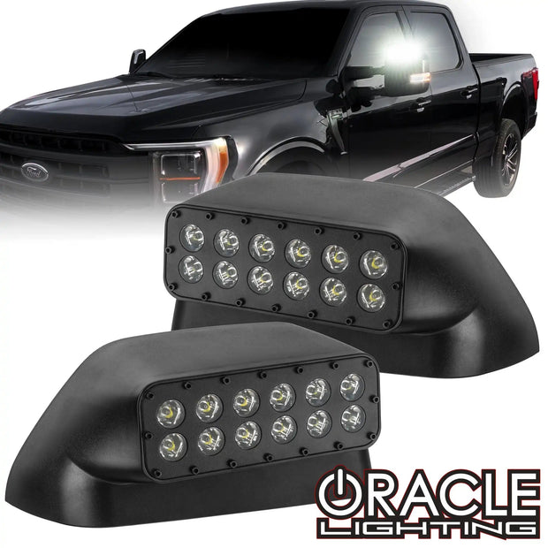2020+ Ford F-150 LED Off-Road Side Mirror Ditch Lights for TOW Mirrors