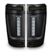 Front product view of Tinted Flush Style LED Tail Lights for 2021-2024 Ford F-150