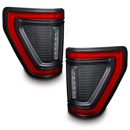 Angled product view of Flush Style LED Tail Lights for 2021-2024 Ford F-150