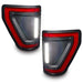 Angled product view of Flush Style LED Tail Lights for 2021-2024 Ford F-150 with reverse lights on