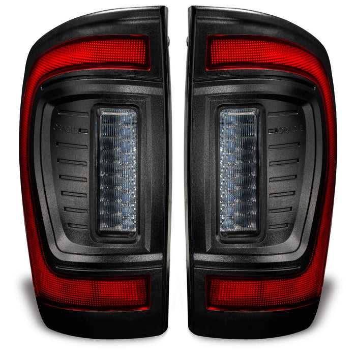 Front view of Flush Style LED Tail Lights for 2016-2023 Gen 3 Toyota Tacoma