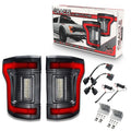 Pair of Oracle Lighting car lights with packaging on a white background