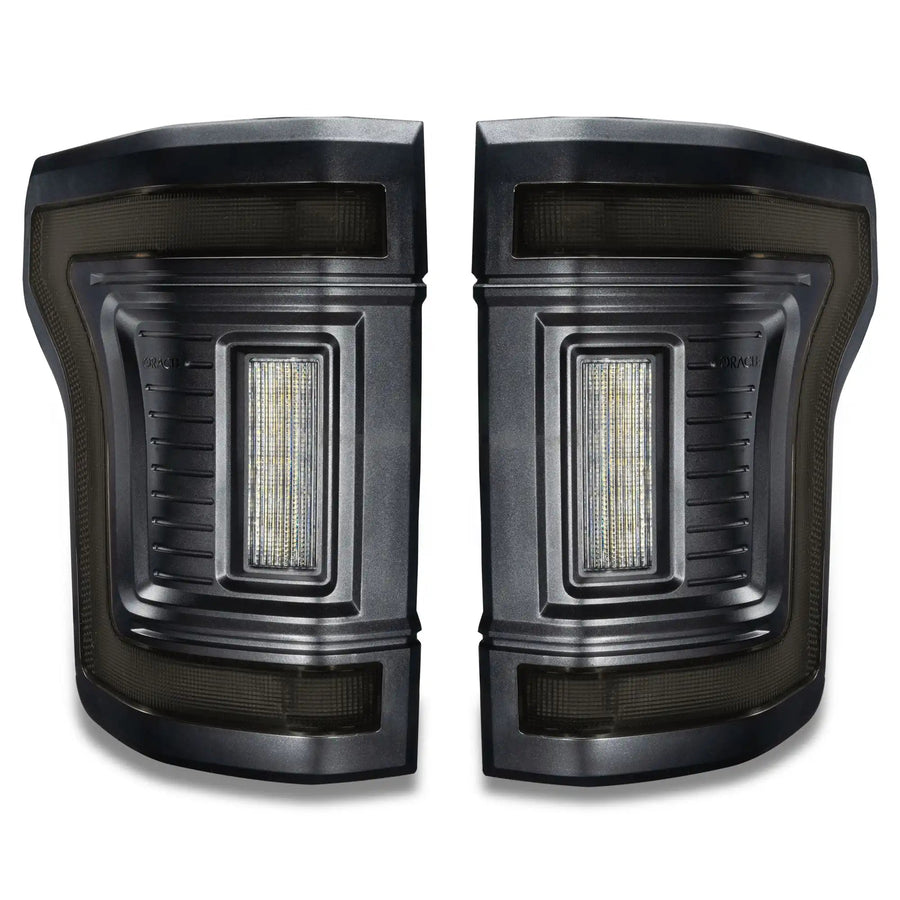 Front view of Tinted Flush Style LED Tail Lights for 2015-2020 Ford F-150