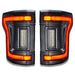 Front view of Flush Style LED Tail Lights for 2015-2020 Ford F-150 with running lights on