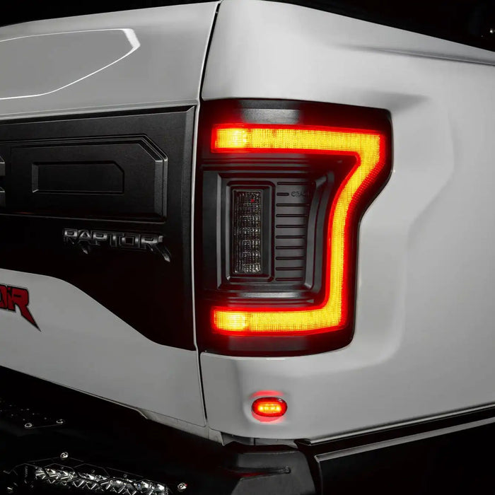 Sequential LED Tail Lights - Black Housing, Smoke Lens For 2015-2020 Ford F150 (Pair)